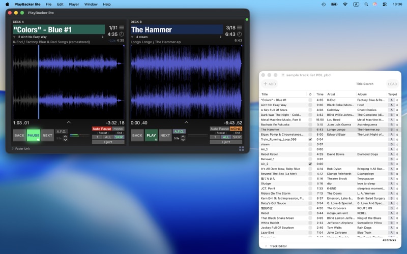Screenshot #1 pour PlayBacker lite