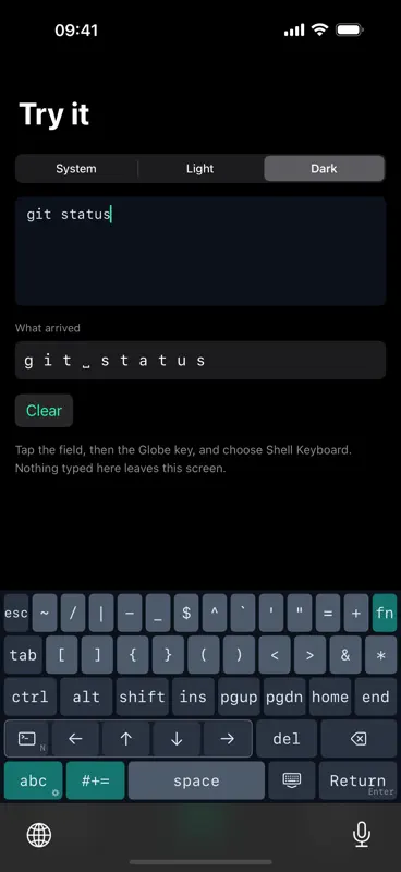 Shell Keyboard screenshot 1 of 6