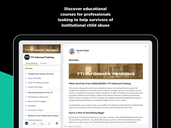 Unsilenced Impact iPad screenshot 1 - Social Networking app