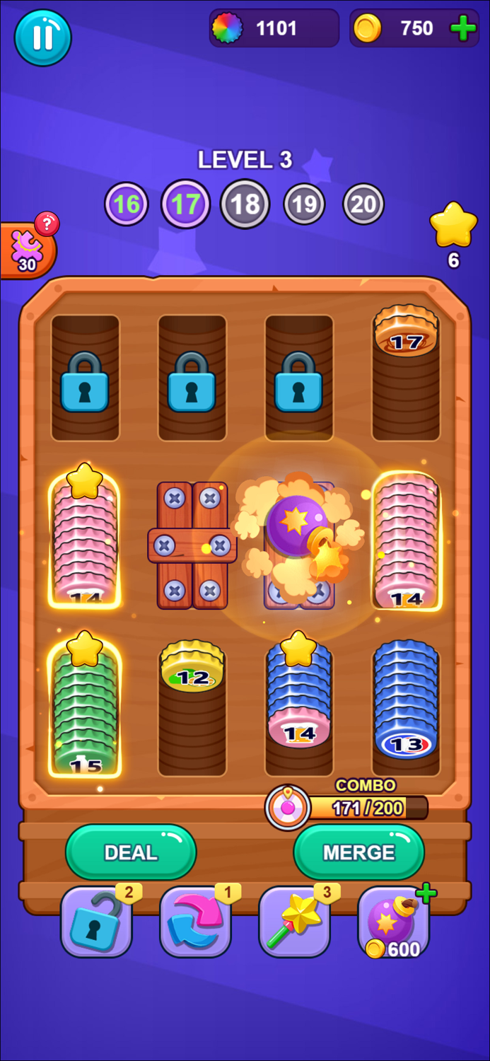 Bottle Cap Merge Sort