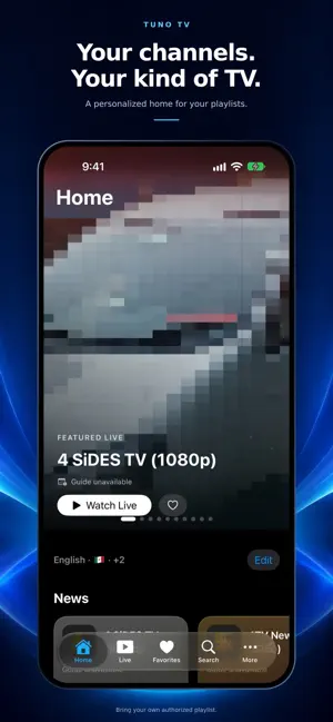 Tuno TV: IPTV Player screenshot 1