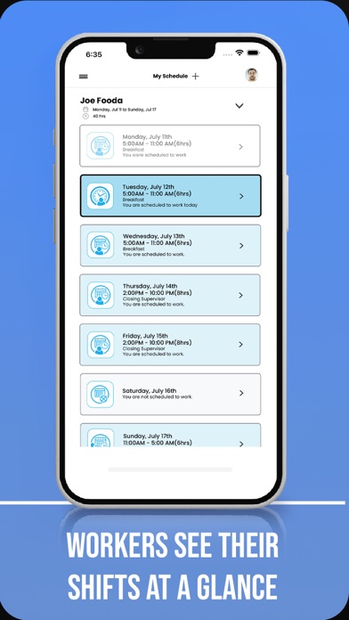 Restaurant Scheduler Screenshot