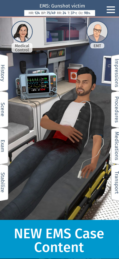 Full Code Medical Simulation Screenshots