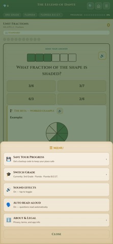 The Legend of Dante app screenshot