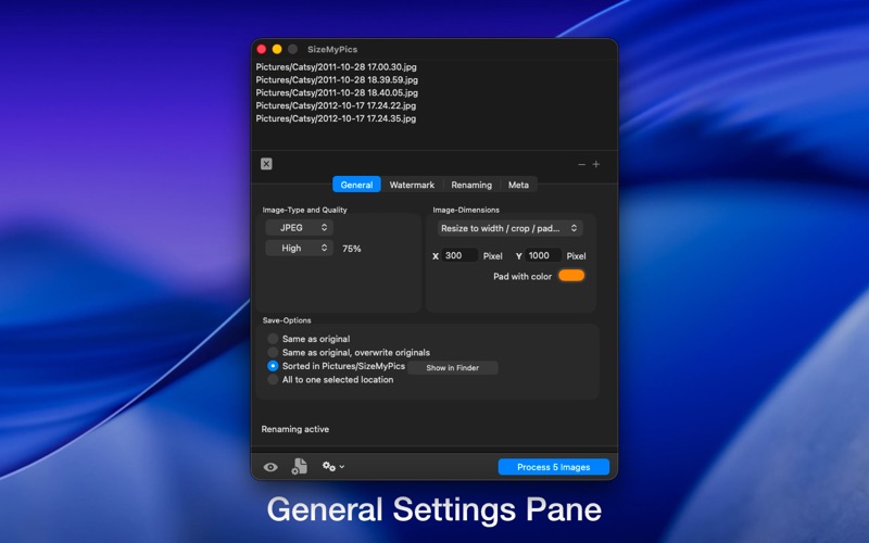 Screenshot #1 pour SizeMyPics