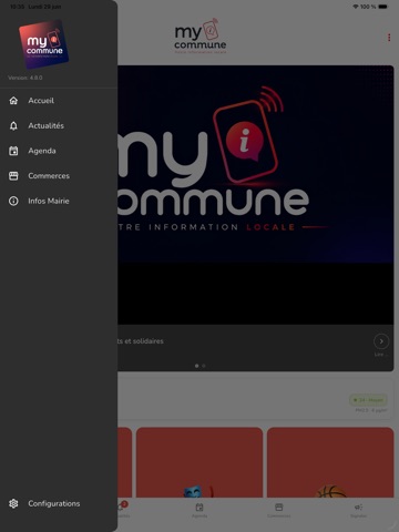 My Commune iPad screenshot