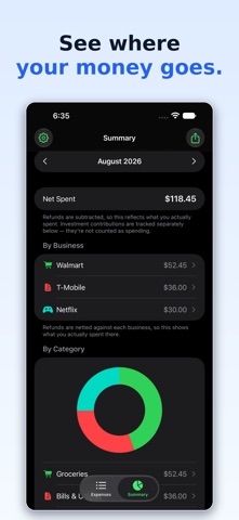 SpendCheck: Expense Tracker iPhone screenshot