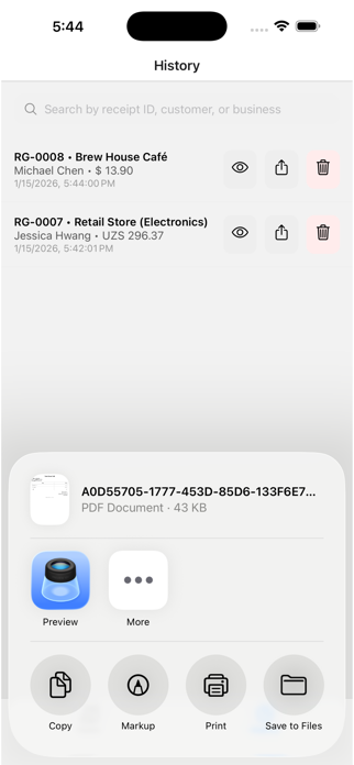 Receipt Generator Expert Screenshot 5 of 6