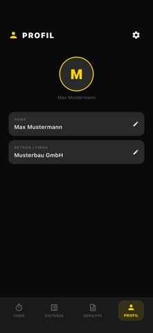Stundenzettel für Handwerker screenshot