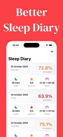 Better Sleep Diary iPhone screenshot
