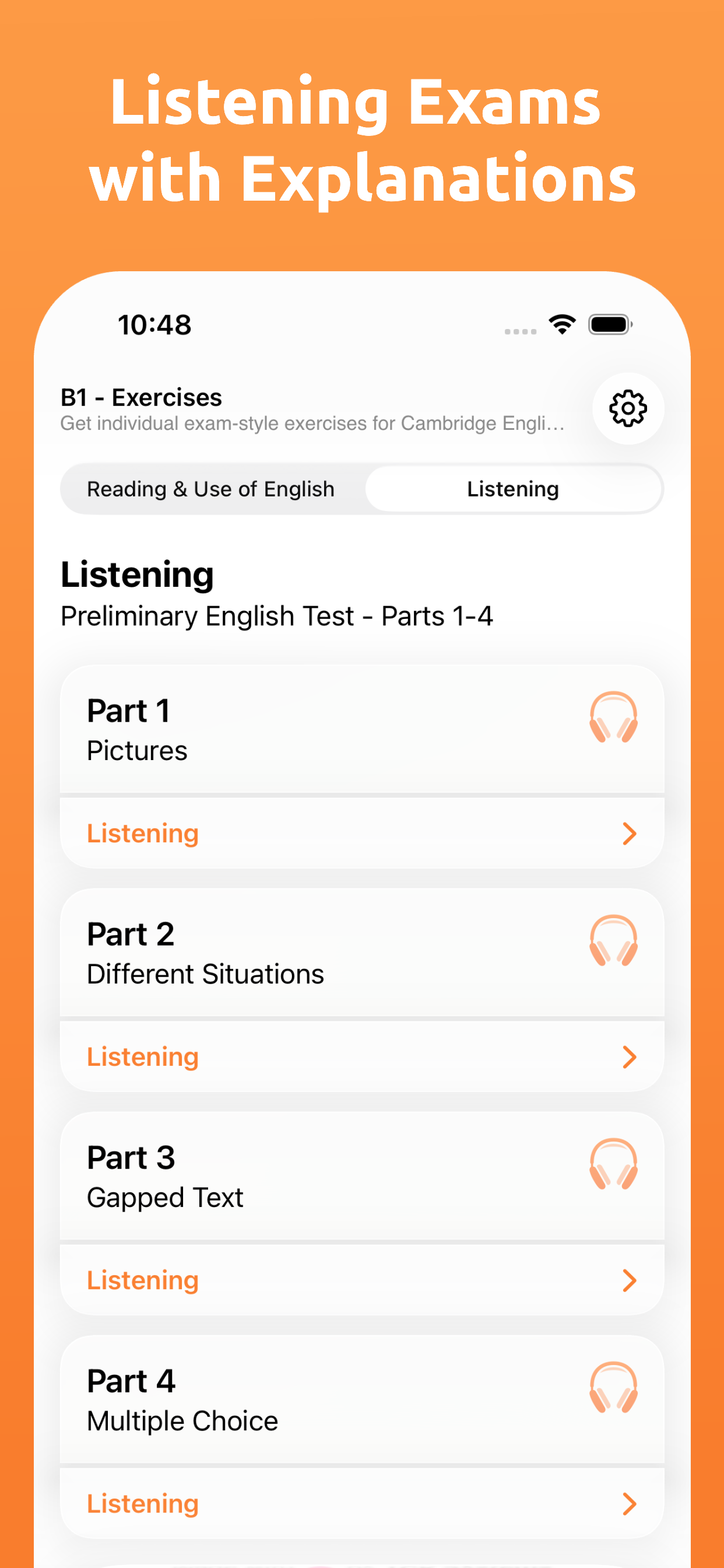 Cambridge B1 Exam Simulator