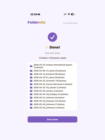 Folderella - Auto Photo Backup iPad screenshot