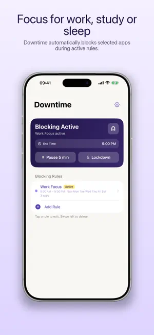 Downtime: Focus App Blocker screenshot 1