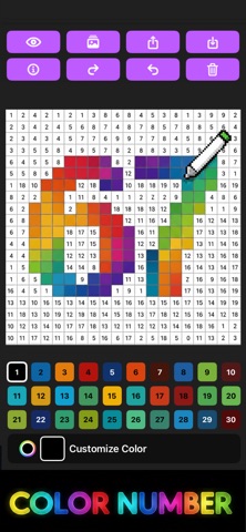 Color Number – Season 67 iPhone screenshot