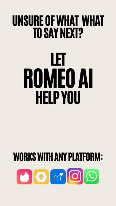 Romeo AI - Dating Text Screenshot