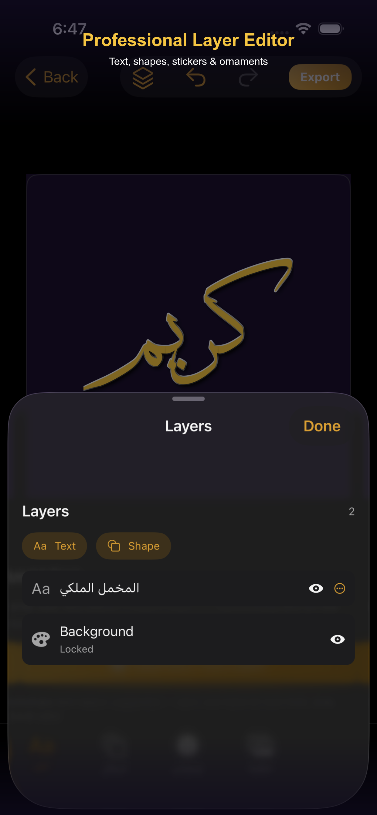 Arabic Calligraphy Generator screenshot 5