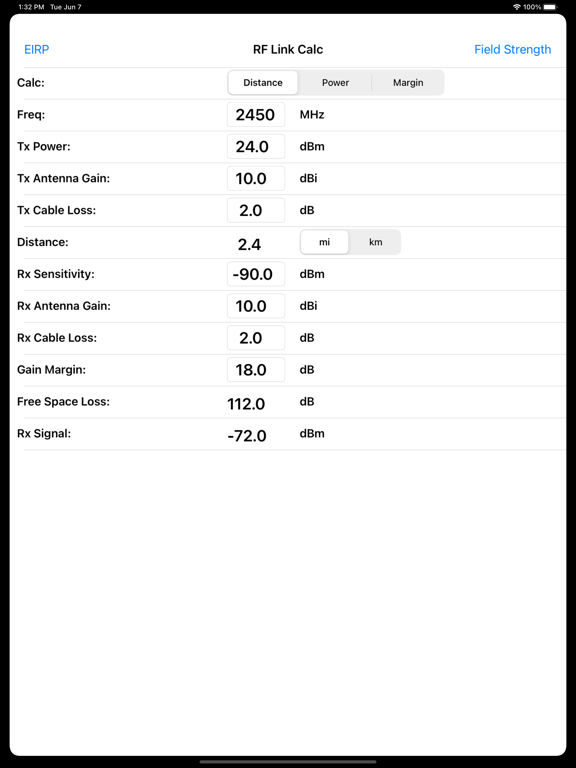 Screenshot #4 pour RF Link Calc