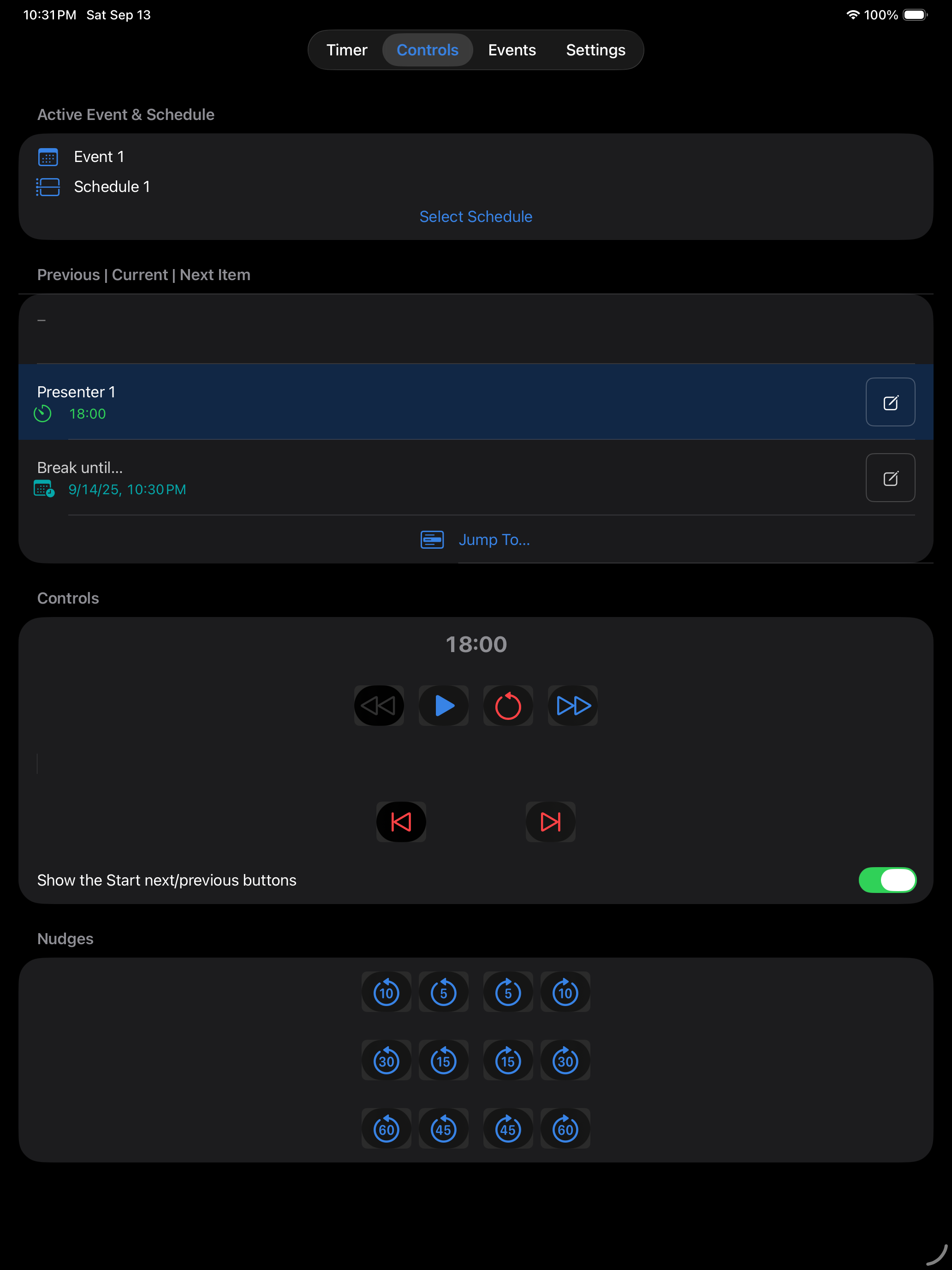 Event Timers