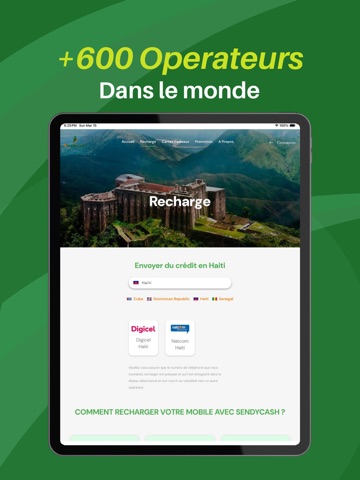 Sendycash iPad screenshot