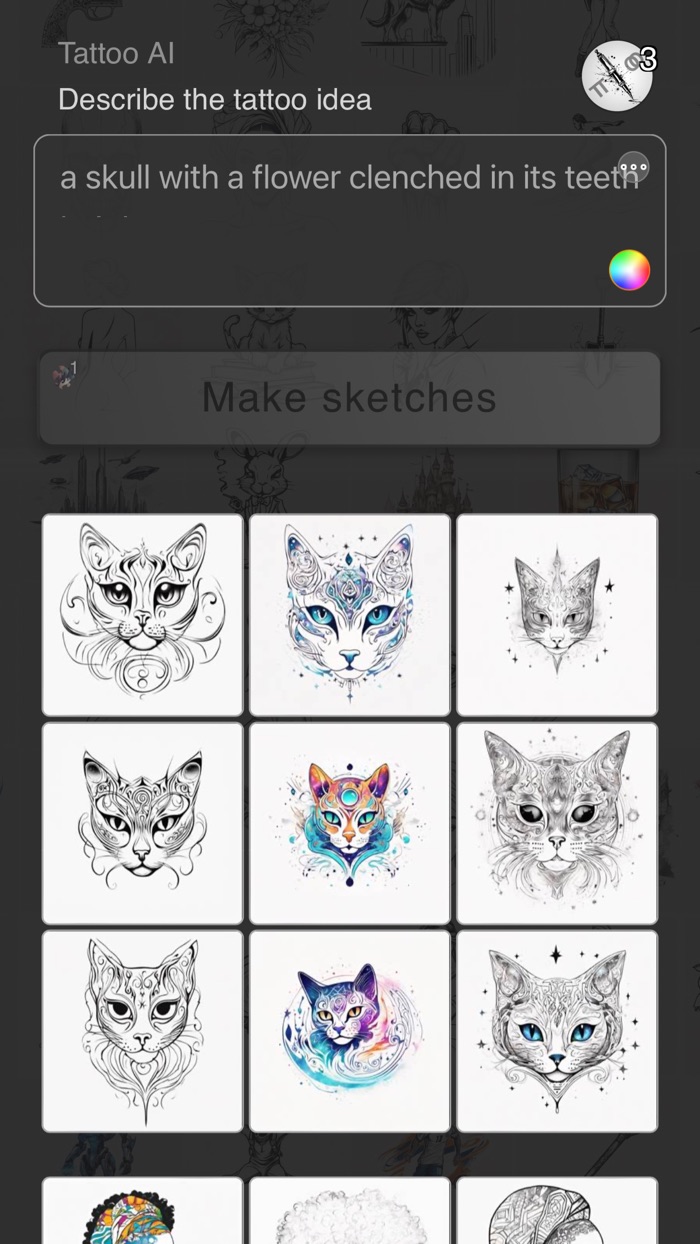 Tattoo AI - sketch ideas
