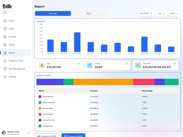 Billr: Time Tracker & Billing iPad screenshot