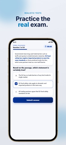 EPSO AD5 Prep: SHL & Verify iPhone screenshot