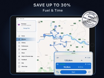Route Planner, Trip, Swift Way iPad screenshot