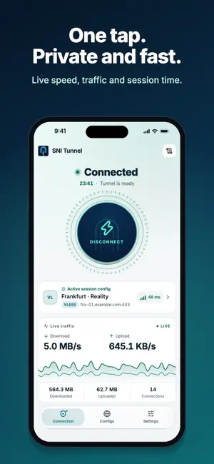 SNI Tunnel: V2Ray VPN Client screenshot 1