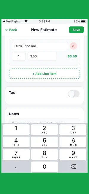 EasyEstimate: Fast Quotes! screenshot 3