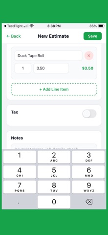 EasyEstimate: Fast Quotes! screenshot