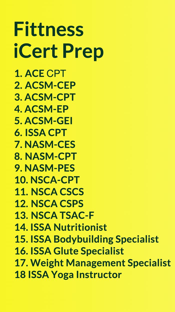 Fitness iCert Prep
