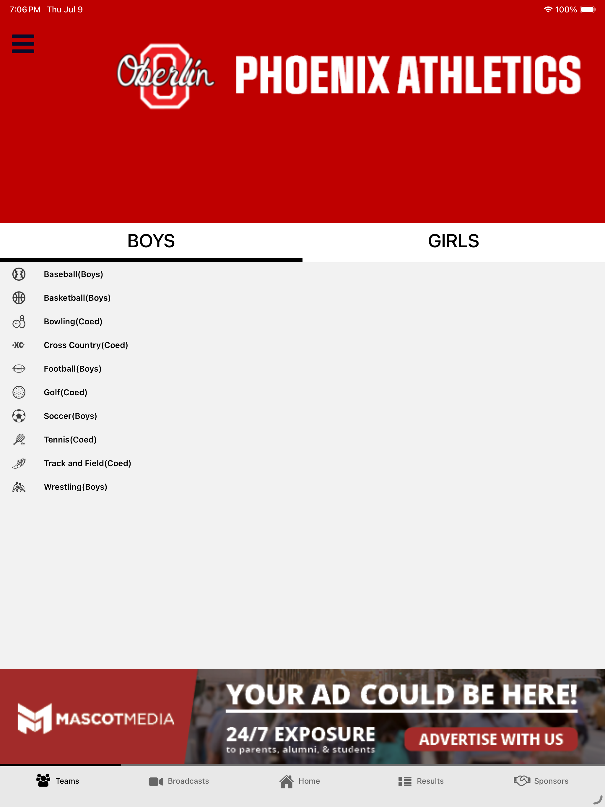 Oberlin Phoenix Athletics screenshot 11