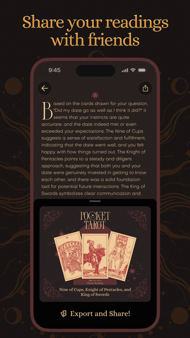 PocketTarot Reading Screenshot