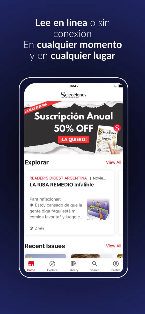 Screenshot #1 pour Reader's Digest Argentina