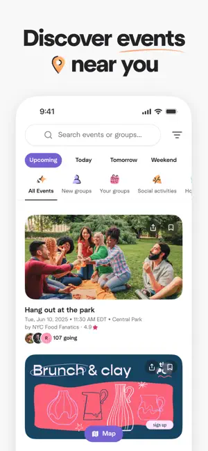 Meetup: Social Events & Groups iPhone screenshot 2