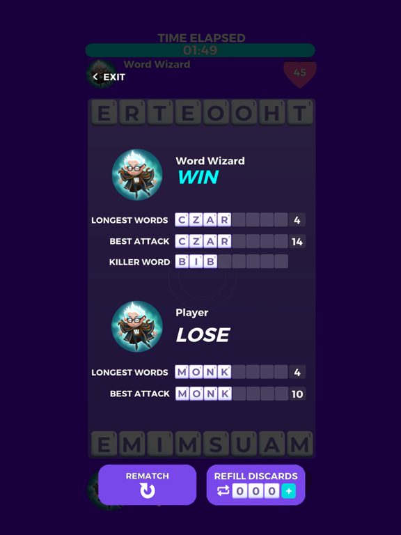 SpellQuick: fast spelling PvP iPad screenshot