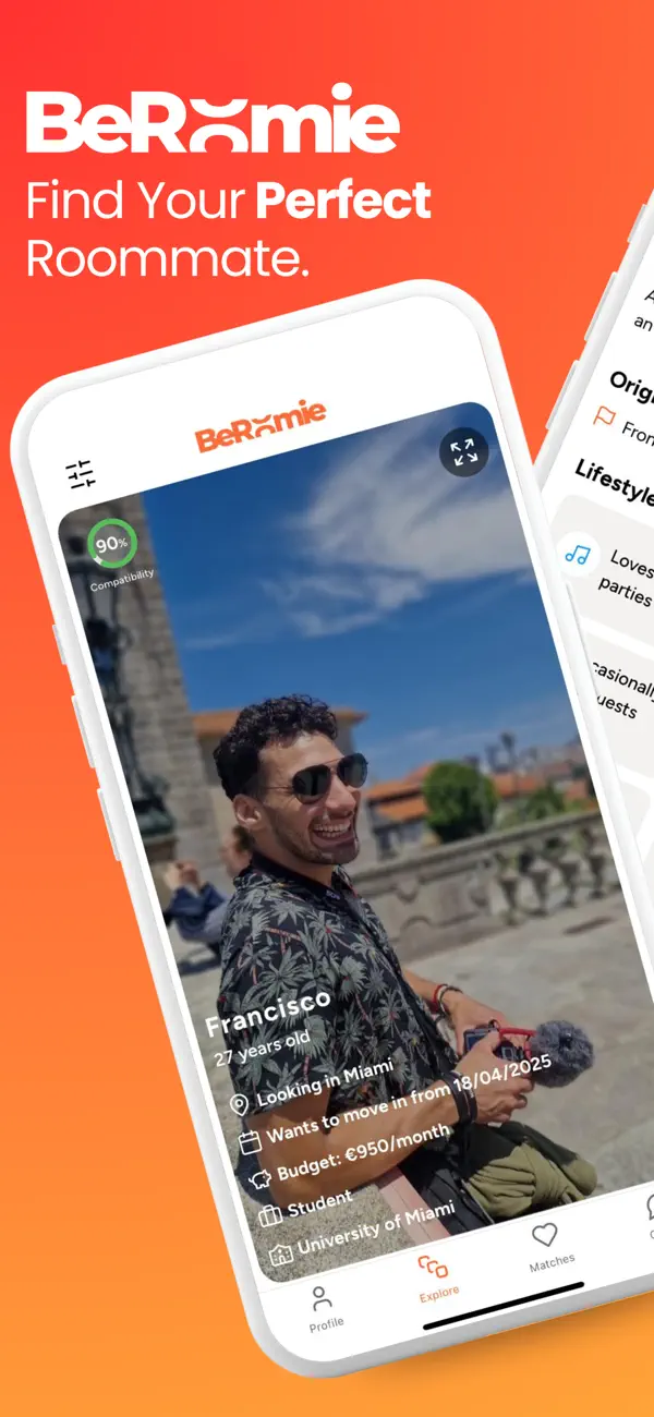 Screenshot #1 pour BeRoomie - Rooms & Roommates
