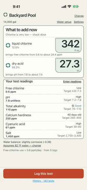 PoolDose: Pool & Hot Tub Calc screenshot 3