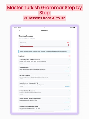 Learn Turkish - Hafiza iPad screenshot