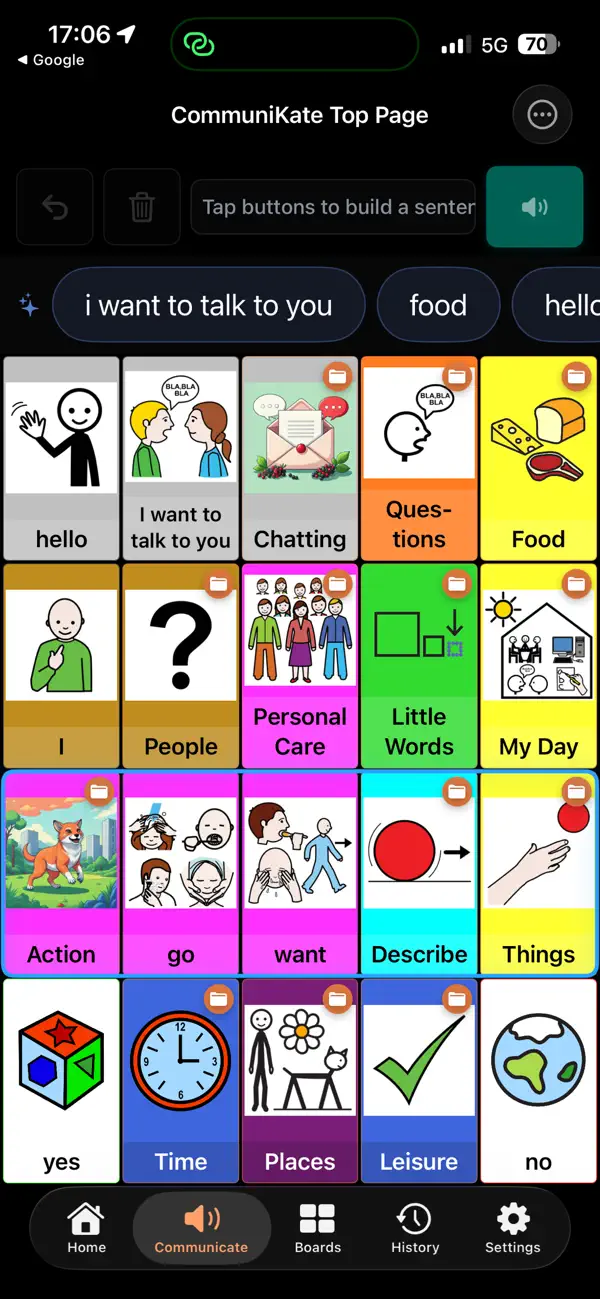 Screenshot #1 pour AbilityMic: AAC Speech App