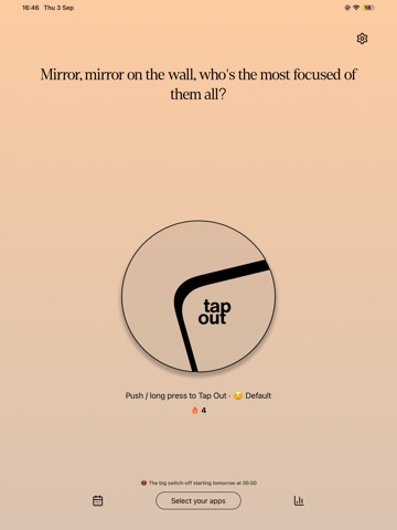 Tap Out: Screen Time Reduction iPad screenshot 1