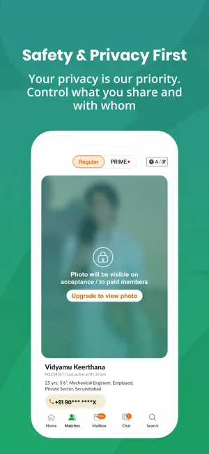 Telugu Matrimony-Matrimony App iPhone screenshot 5