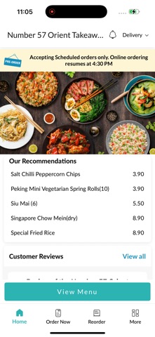 Number 57 Orient Takeaway iPhone screenshot