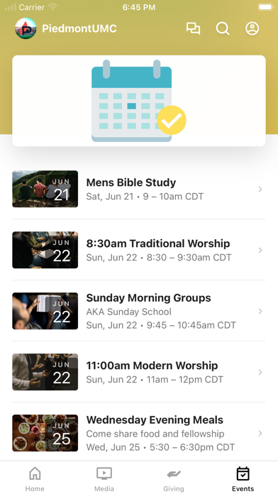 Piedmont UMC iPhone screenshot 3 - Education app