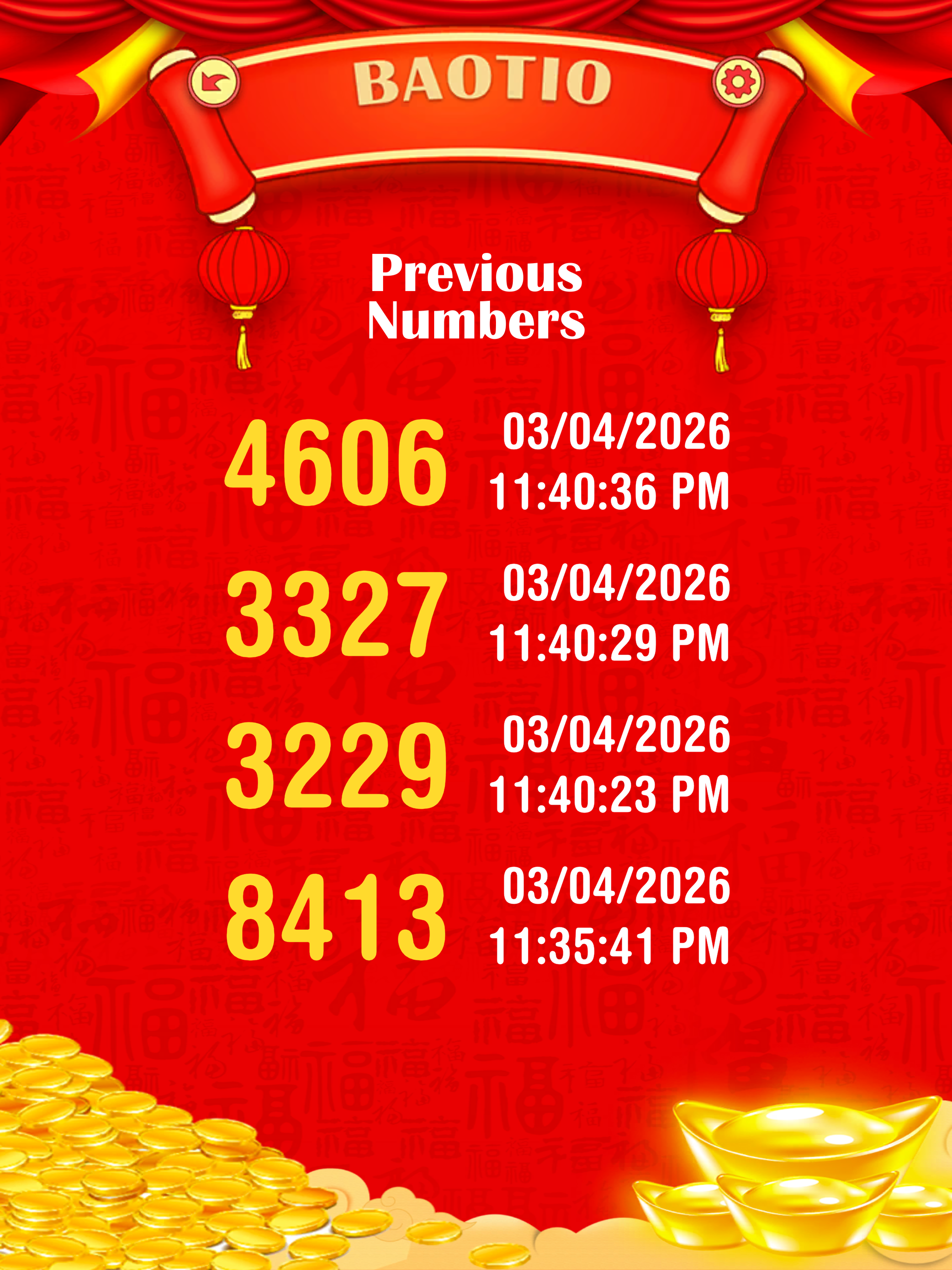 BaoTio: My 4D Lucky Number