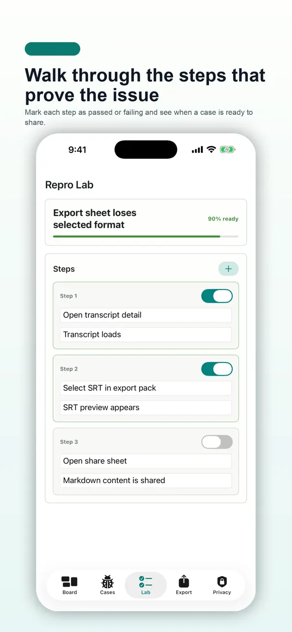 Screenshot #3 pour Bug Repro Studio