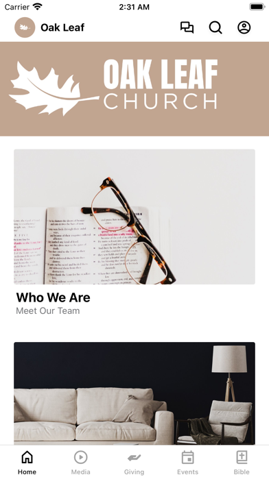 Oak Leaf Church Canton app screenshot