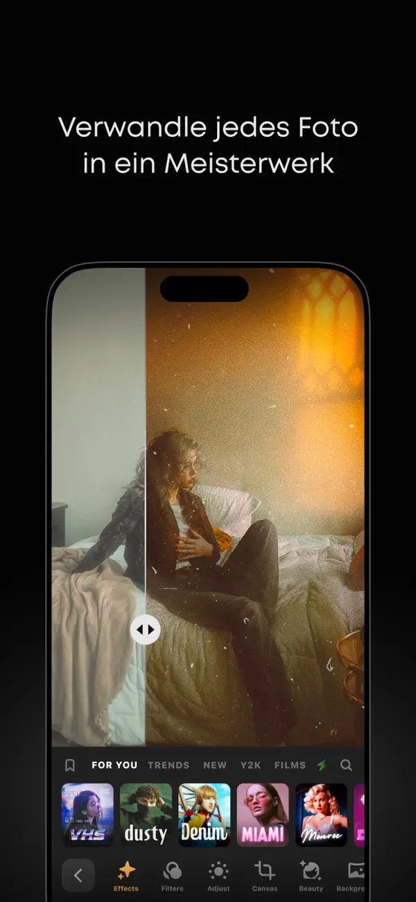 Prequel: Foto Filter & Effekte iPhone App Screenshot 4 – Foto & Video