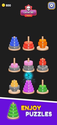 Hanoi Tower Color Sort screenshot