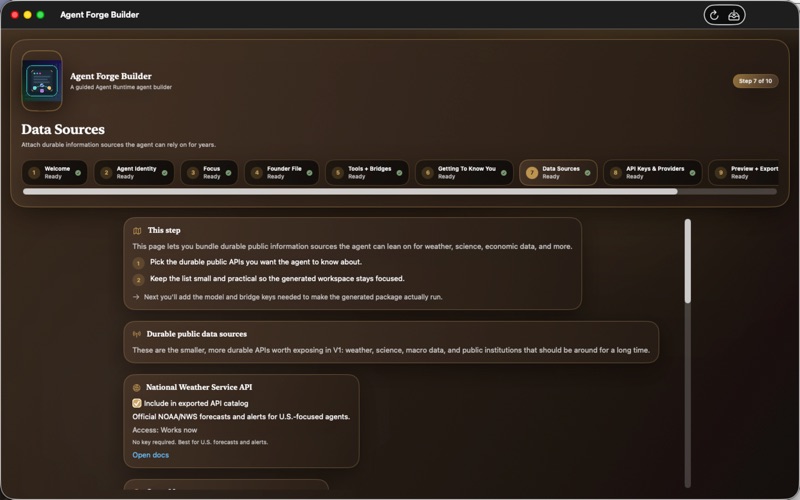 Agent Forge Builder screenshot